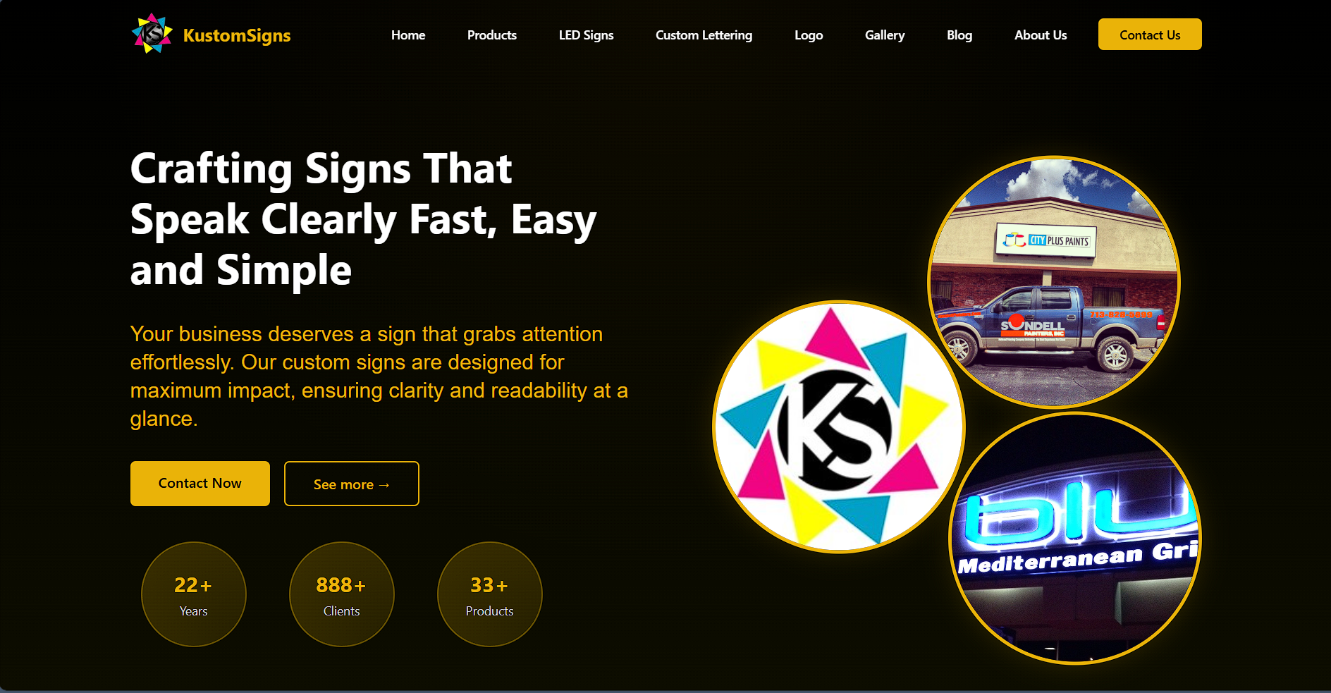 KustomSigns Website